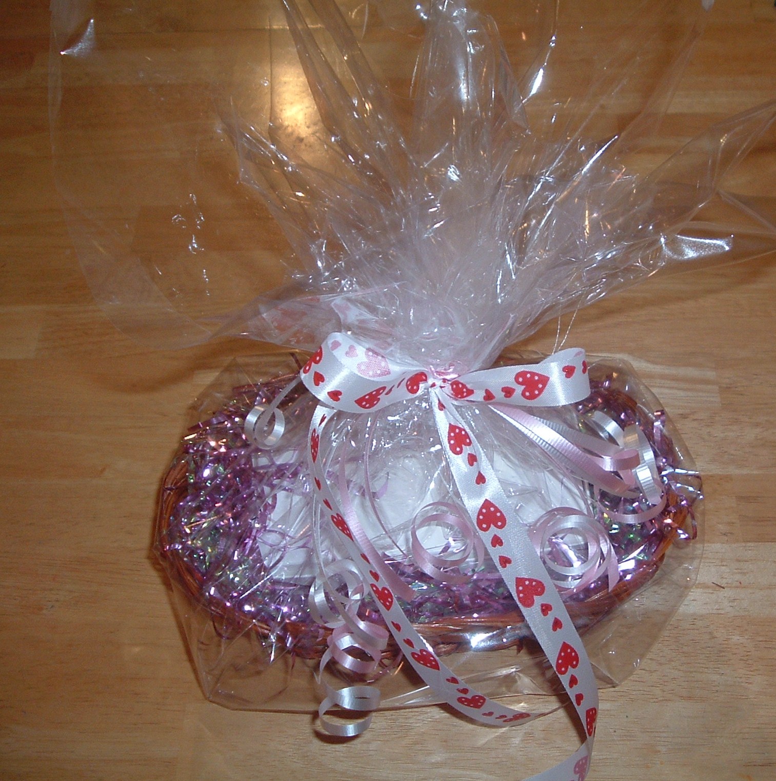 Pink & White Fudge Gift Basket 1/2 LB.